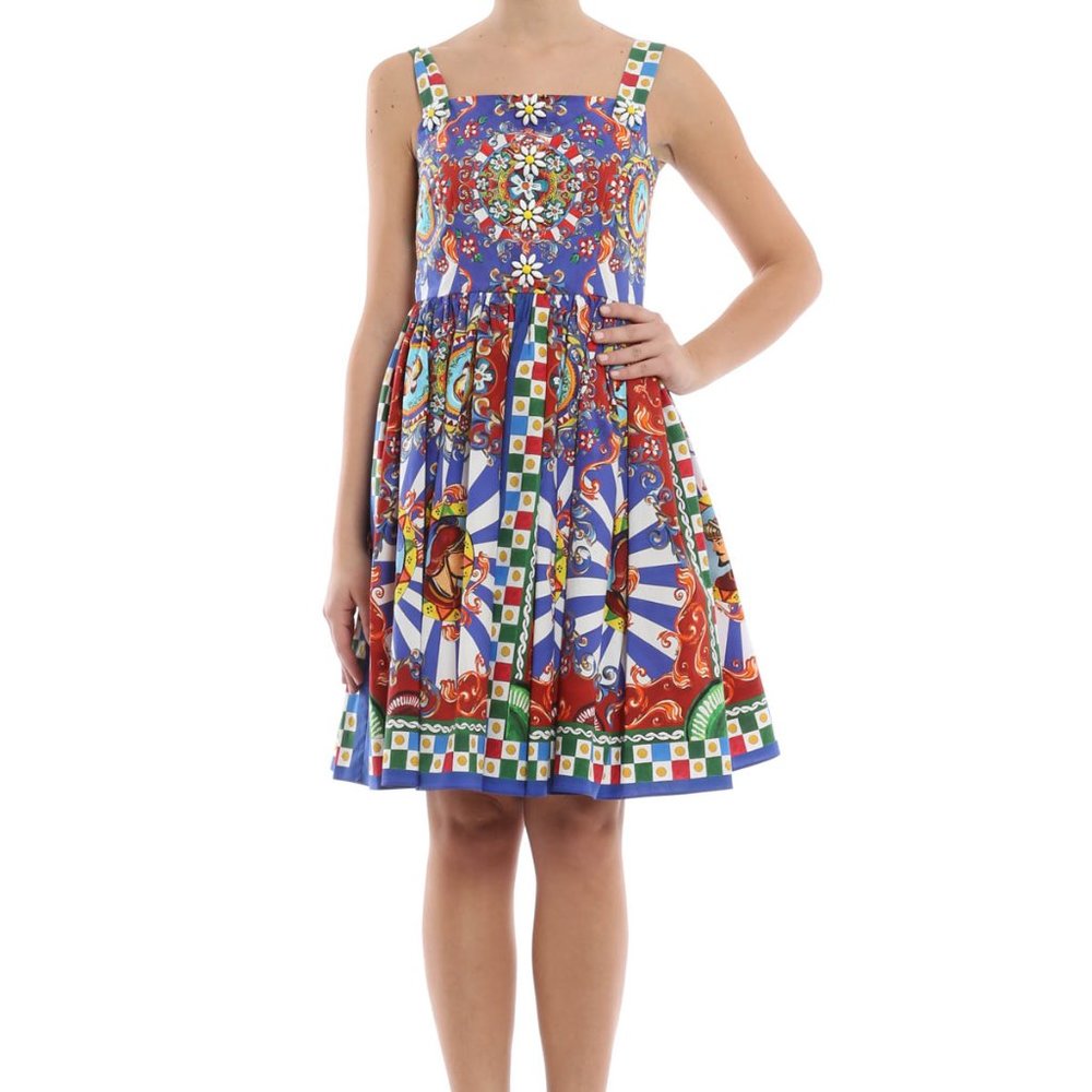 Dolce & Gabbana Carretto Siciliano dress/ It 38